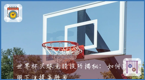 世界杯买球竞猜技巧揭秘：如何聪明下注提高胜率